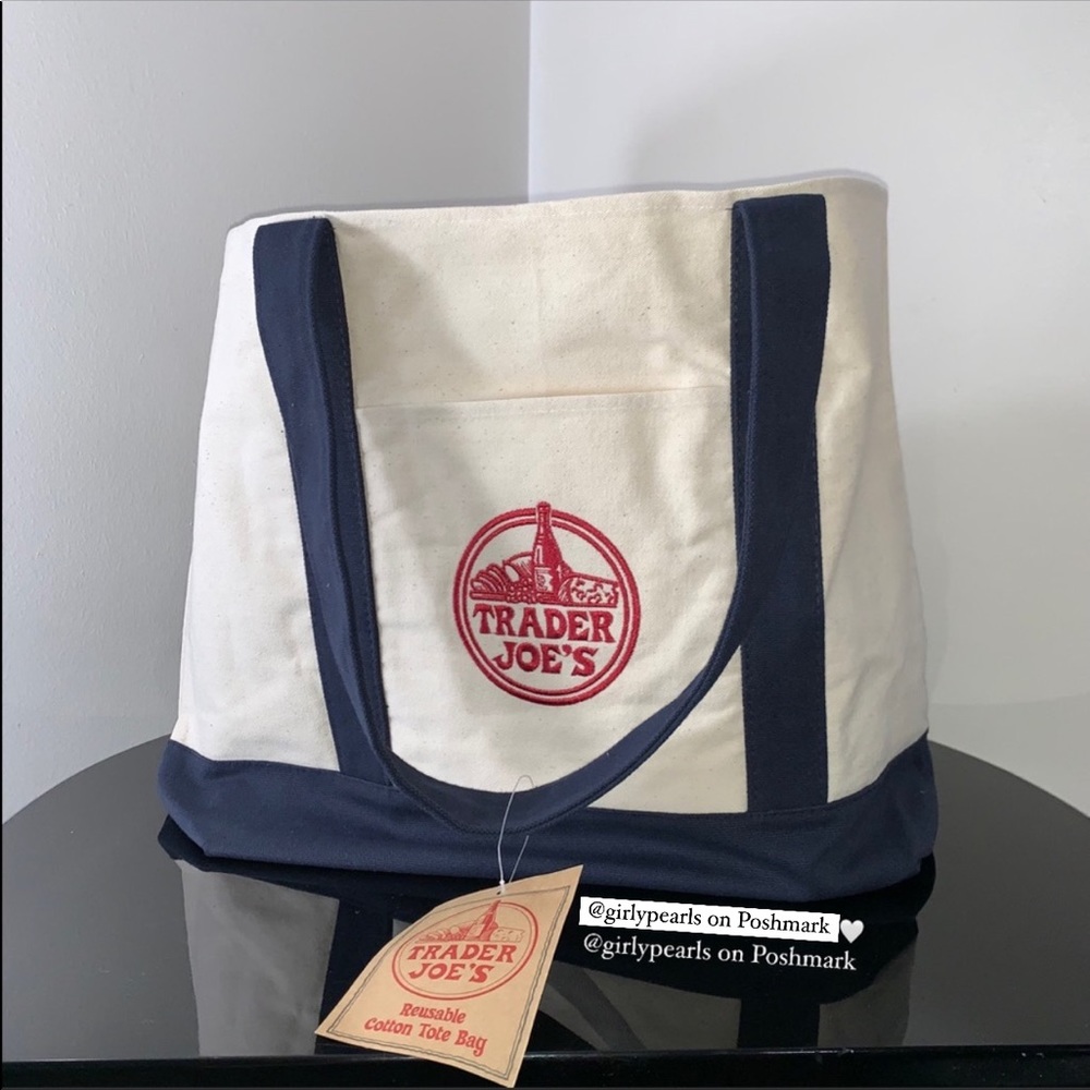 Trader Joe's Tote Bag Cotton Reusable NEW